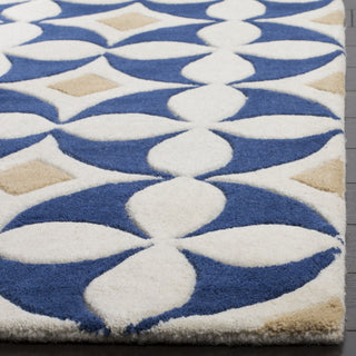 Safavieh Soho Soh750 Ivory/Blue Area Rug Detail