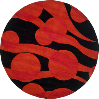 Safavieh Soho Soh755 Black/Red Area Rug Round