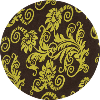 Safavieh Soho Soh765 Brown/Green Area Rug Round