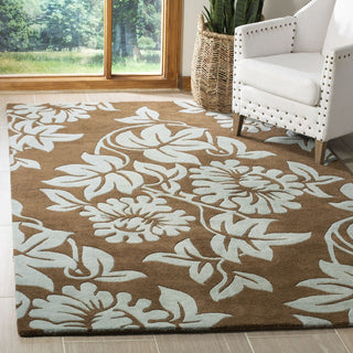 Safavieh Soho Soh770 Light Brown/Blue Area Rug Room Scene Feature