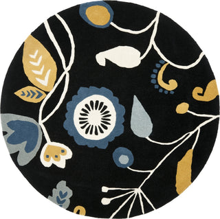 Safavieh Soho Soh772 Black/Multi Area Rug Round