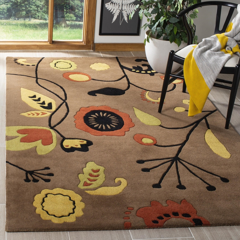 Safavieh Soho Soh772 Brown/Multi Area Rug Room Scene Feature