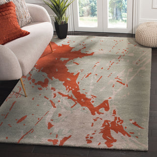 Safavieh Soho Soh794 Grey/Orange Area Rug Room Scene Feature