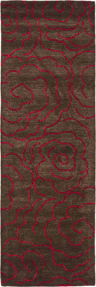 Safavieh Soho Soh812 Chocolate/Red Area Rug Runner