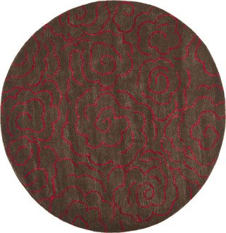 Safavieh Soho Soh812 Chocolate/Red Area Rug Round