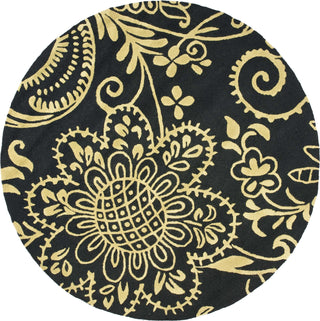 Safavieh Soho Soh832 Black/Green Area Rug Round