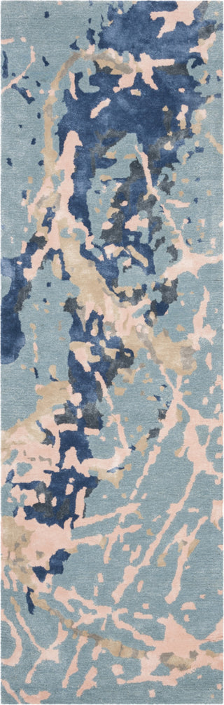 Safavieh Soho 970 Blue/Light Pink Area Rug Runner