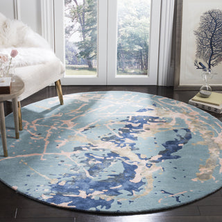 Safavieh Soho 970 Blue/Light Pink Area Rug Room Scene