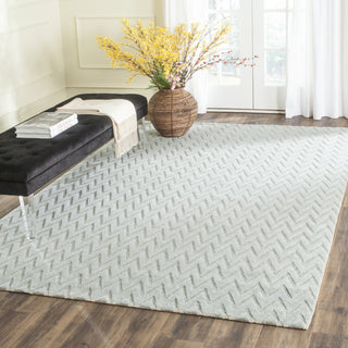 Safavieh Santa Fe STF533 Light Grey/Silver Area Rug Room Scene Feature