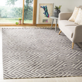 Safavieh Santa Fe STF535 Charcoal/Silver Area Rug Room Scene Feature