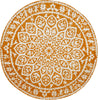 Safavieh Stone Wash STW207 Copper Area Rug 6' Round