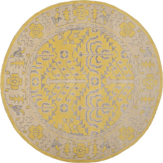 Safavieh Stone Wash STW213 Yellow Area Rug 6' Round