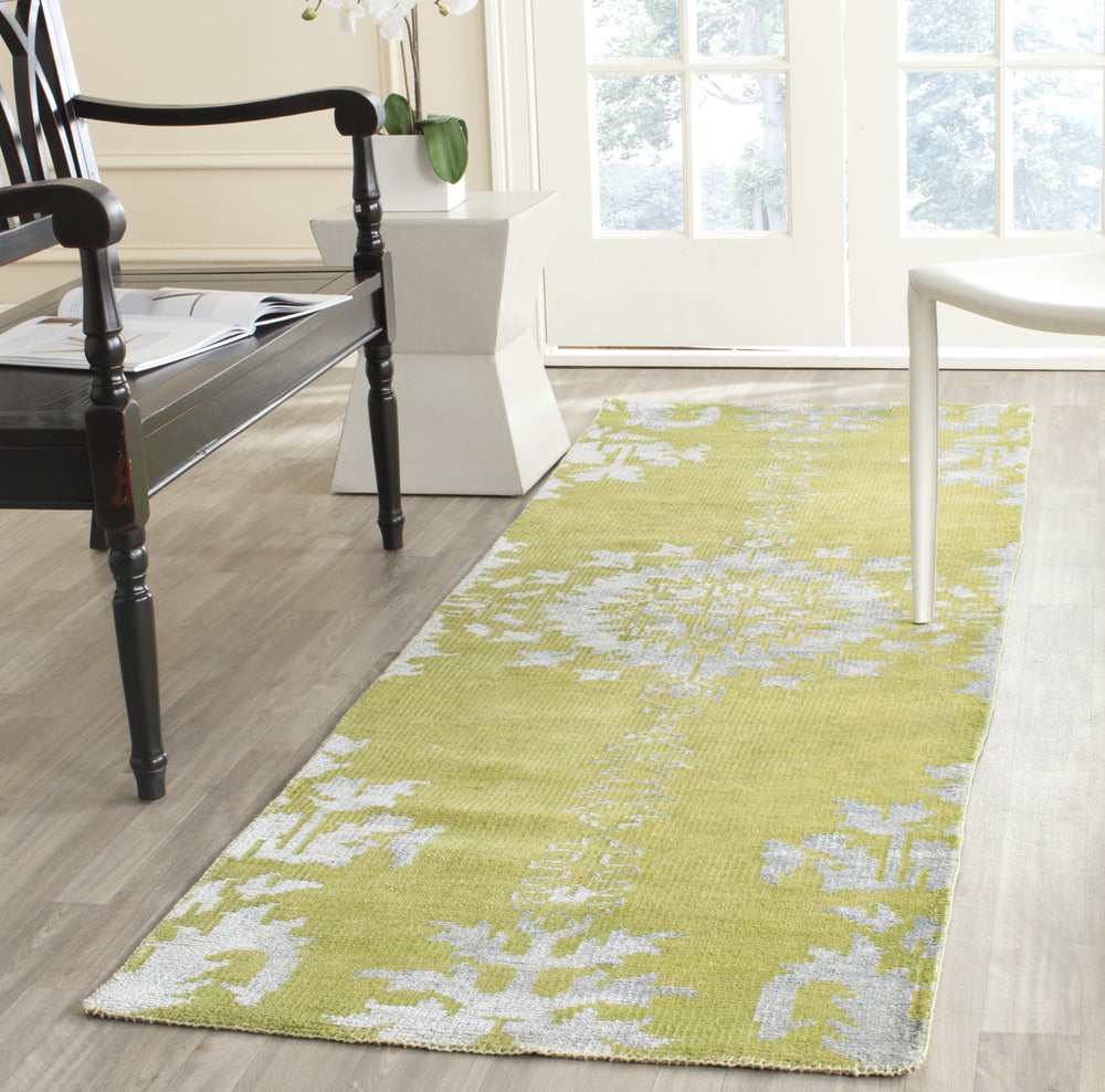 Safavieh Stone Wash STW235 Chartreuse Area Rug Room Scene Feature