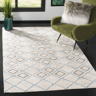 Safavieh Stone Wash STW902 Silver/Blue Area Rug Room Scene