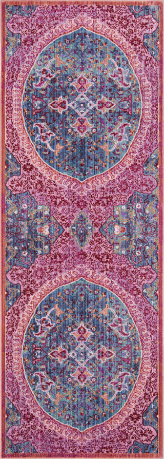 Safavieh Sutton SUT401B Turquoise/Fuchsia Area Rug 