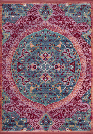 Safavieh Sutton SUT401B Turquoise/Fuchsia Area Rug main image