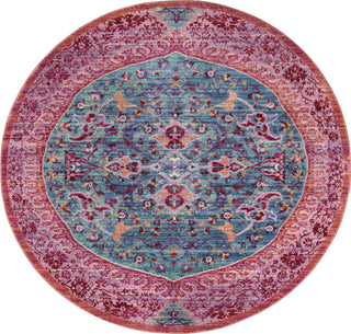 Safavieh Sutton SUT401B Turquoise/Fuchsia Area Rug 