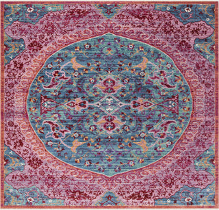 Safavieh Sutton SUT401B Turquoise/Fuchsia Area Rug 