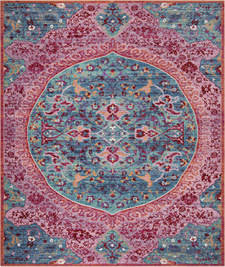 Safavieh Sutton SUT401B Turquoise/Fuchsia Area Rug 