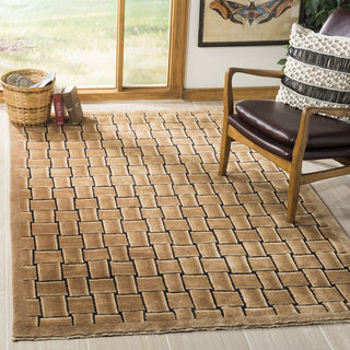 Safavieh Tibetan TB104 Taupe/Black Area Rug Room Scene