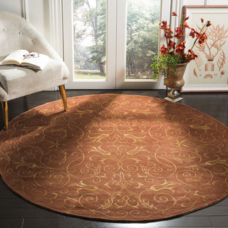 Safavieh Tibetan TB417 Rust/Gold Area Rug Room Scene Feature