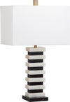 Safavieh Hugo Marble 265-Inch H Table Lamp Black/White Mirror 