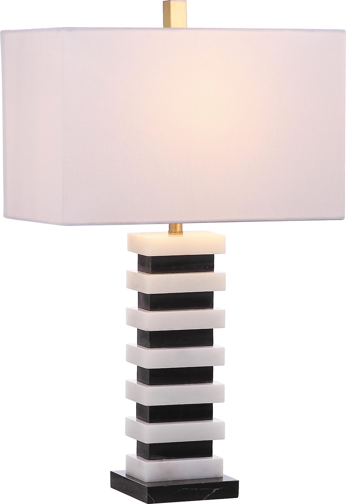 Safavieh Hugo Marble 265-Inch H Table Lamp Black/White Mirror main image