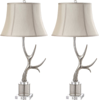 Safavieh Adele Antler 16-Inch H Table Lamp Silver Mirror 