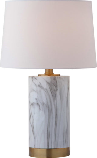 Safavieh Clarabel Marble 1825-Inch H Table Lamp White/Black Mirror main image