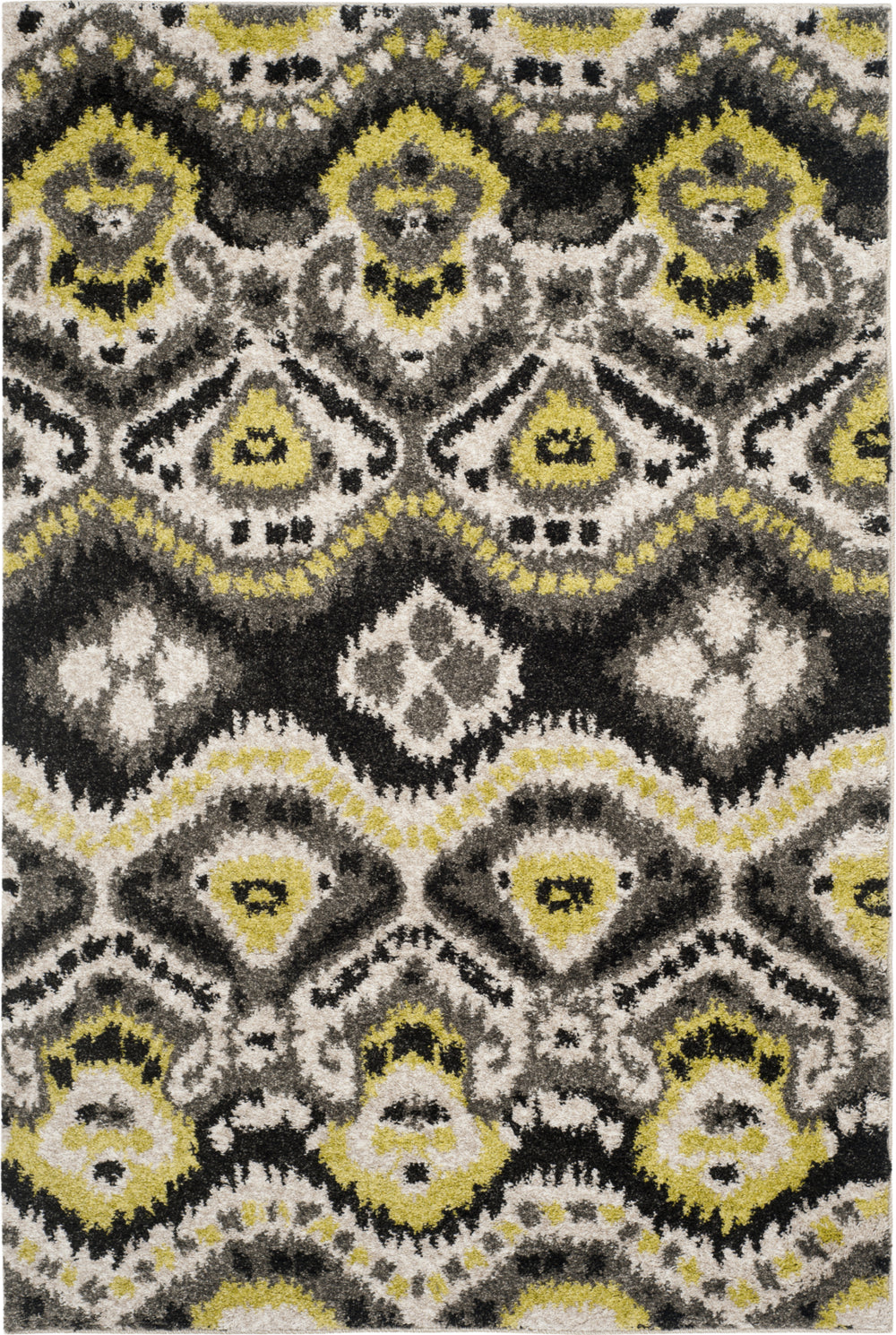 Safavieh Tibetan Shag TBS553A Black/Green Area Rug