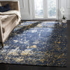 Safavieh Tiffany TFN612 Navy/Gold Area Rug Room Scene Feature