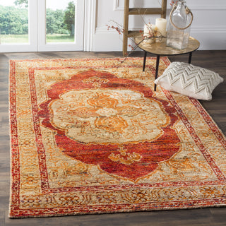 Safavieh Tangier TGR603 Red Orange/Beige Area Rug Room Scene