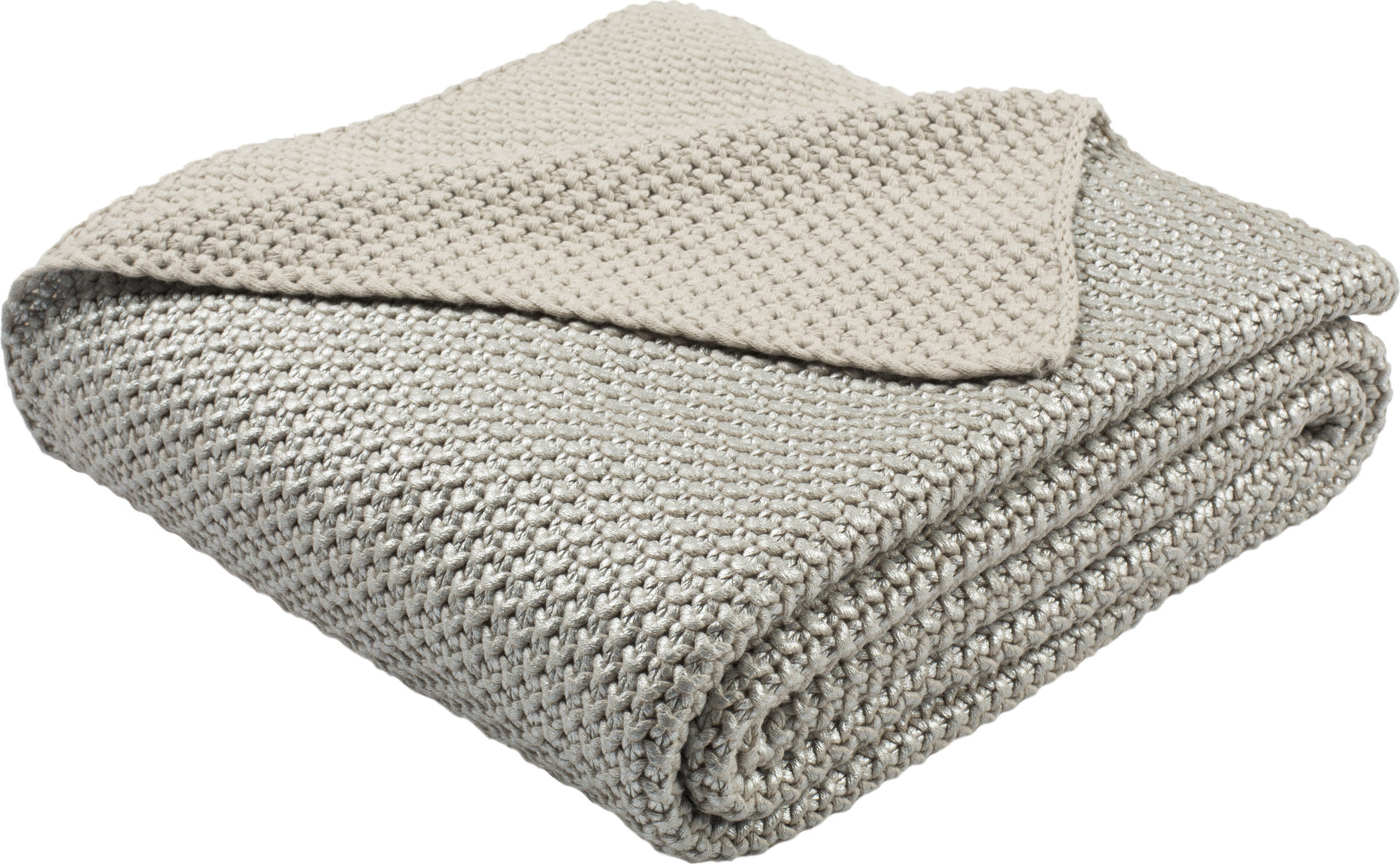 Safavieh Tickled Grey Knit Textures and Weaves Palewisper Throw main image