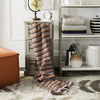 Safavieh Candy Stripe Knit Textures and Weaves Light Grey/Dark Grey/Orange/Pink Throw main image