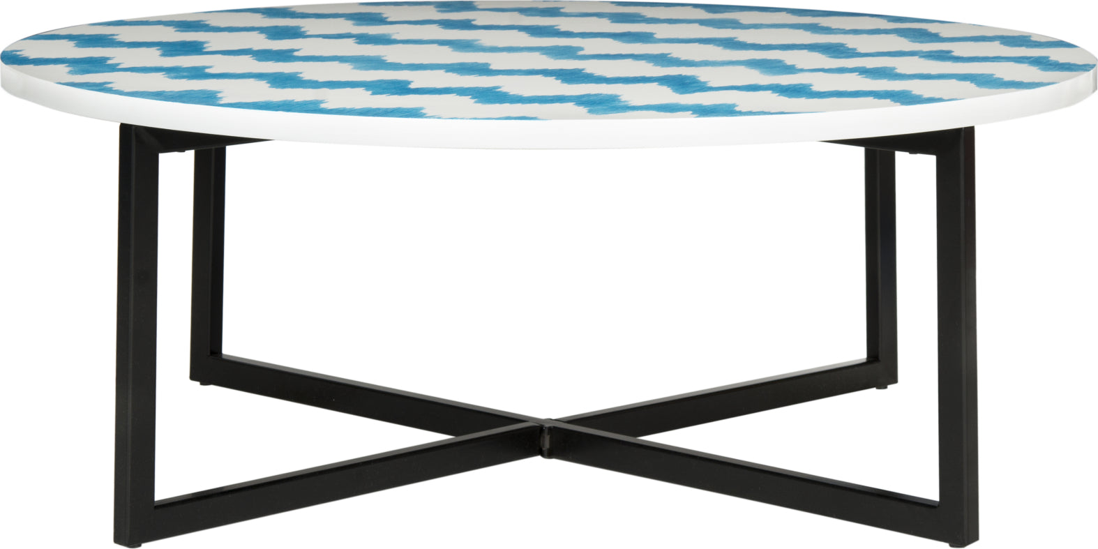 Safavieh Cheyenne Coffee Table Blue and White Furniture main image
