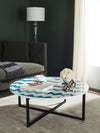 Safavieh Cheyenne Coffee Table Blue and White Furniture  Feature