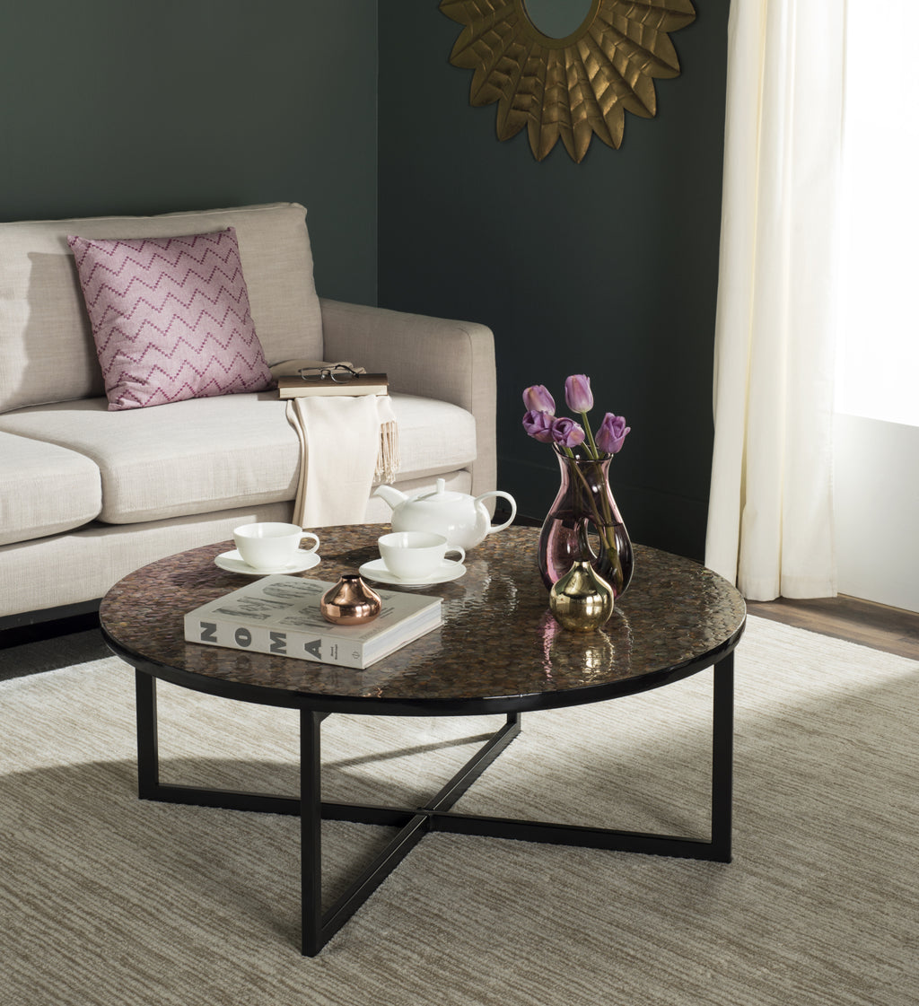Safavieh Cheyenne Coffee Table Brown Furniture  Feature