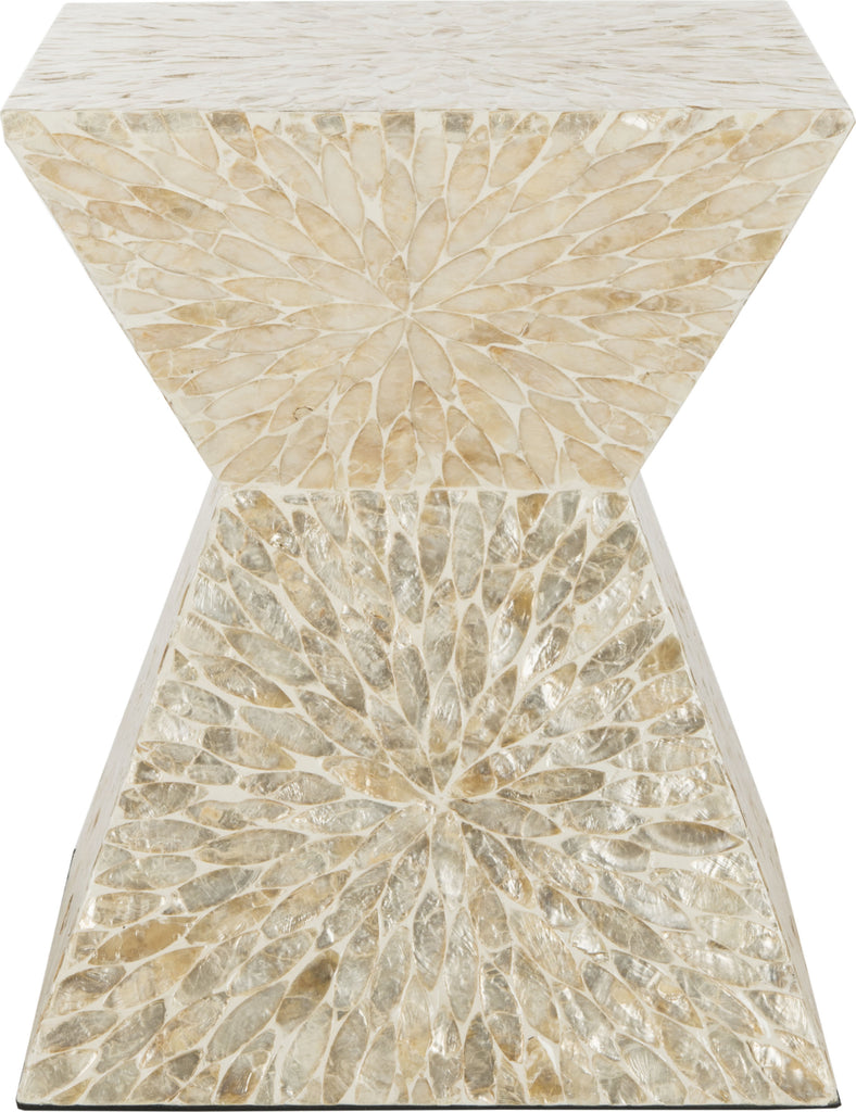 Safavieh Calypso Sunburst Mosaic Stool Multi Beige Furniture main image