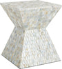 Safavieh Aquamarine Square Mosaic Stool Multi Blue Furniture 