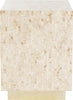 Safavieh Juno Rectangle Mosaic Side Table Multi Beige and Gold Furniture main image