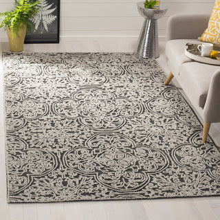 Safavieh Trace 101 Dark Grey/Light Grey Area Rug Room Scene Feature