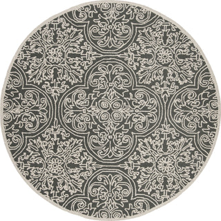 Safavieh Trace 101 Dark Grey/Light Grey Area Rug Round