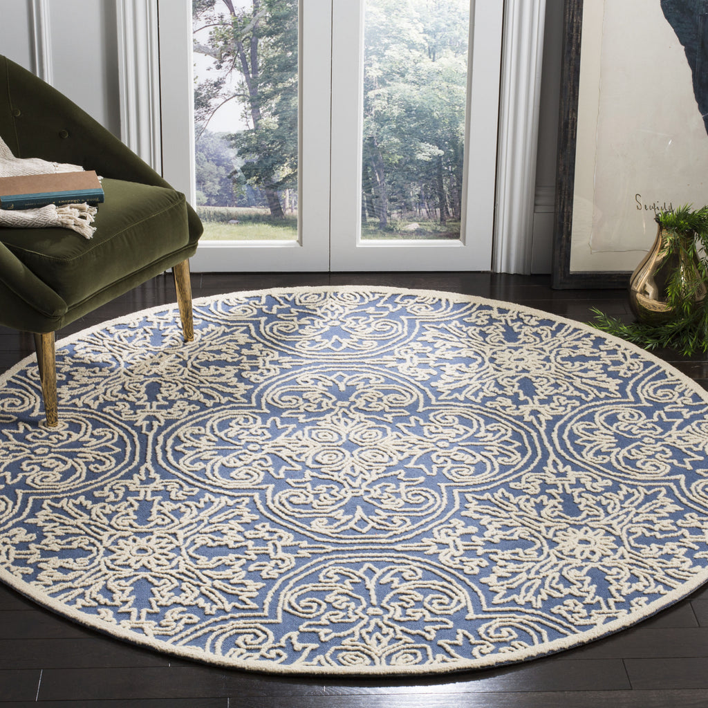 Safavieh Trace 101 Blue/Ivory Area Rug – Incredible Rugs and Decor