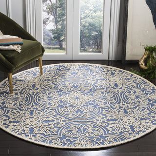 Safavieh Trace 101 Blue/Ivory Area Rug Room Scene Feature