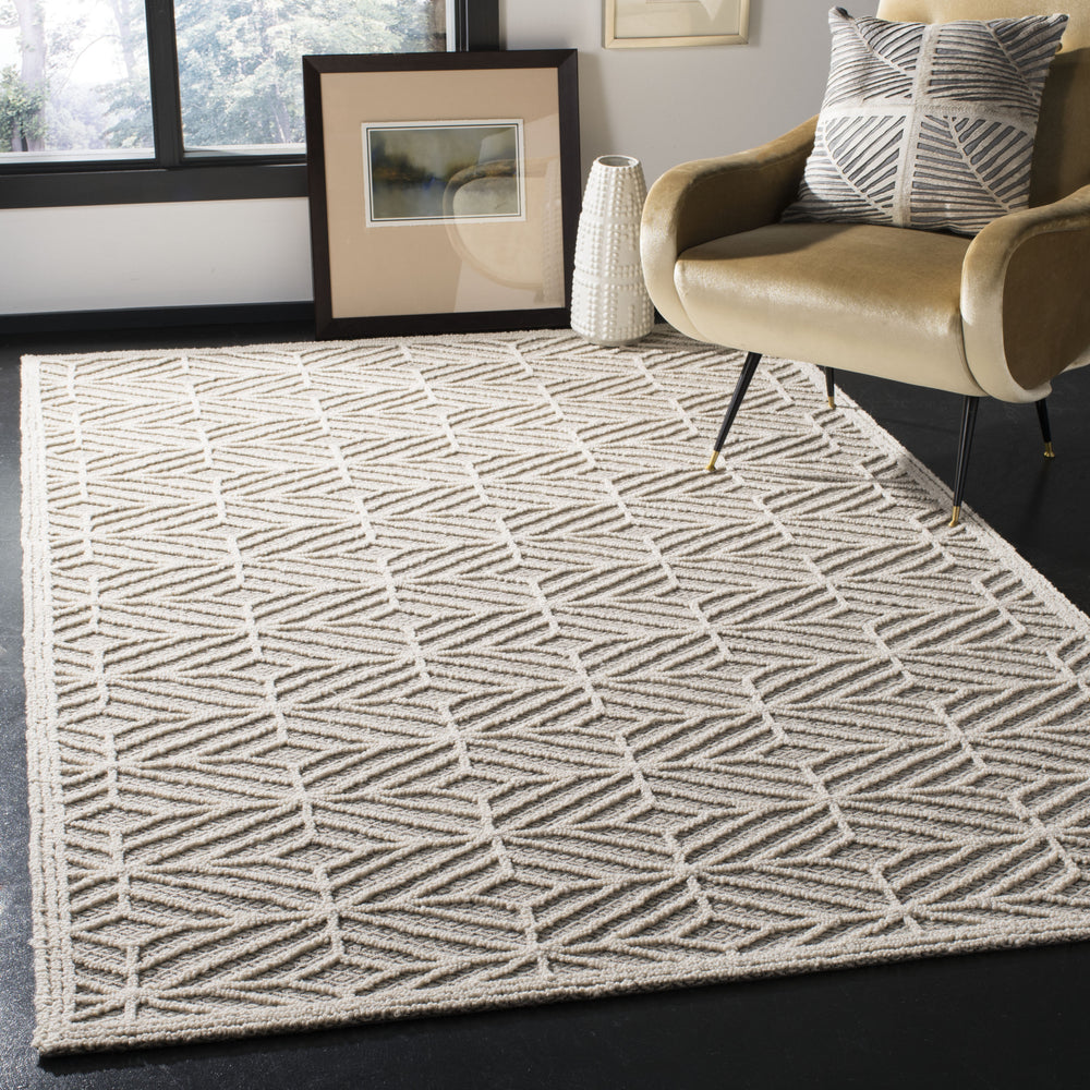 Safavieh Trace 200 212 Ivory/Black Area Rug Room Scene Feature