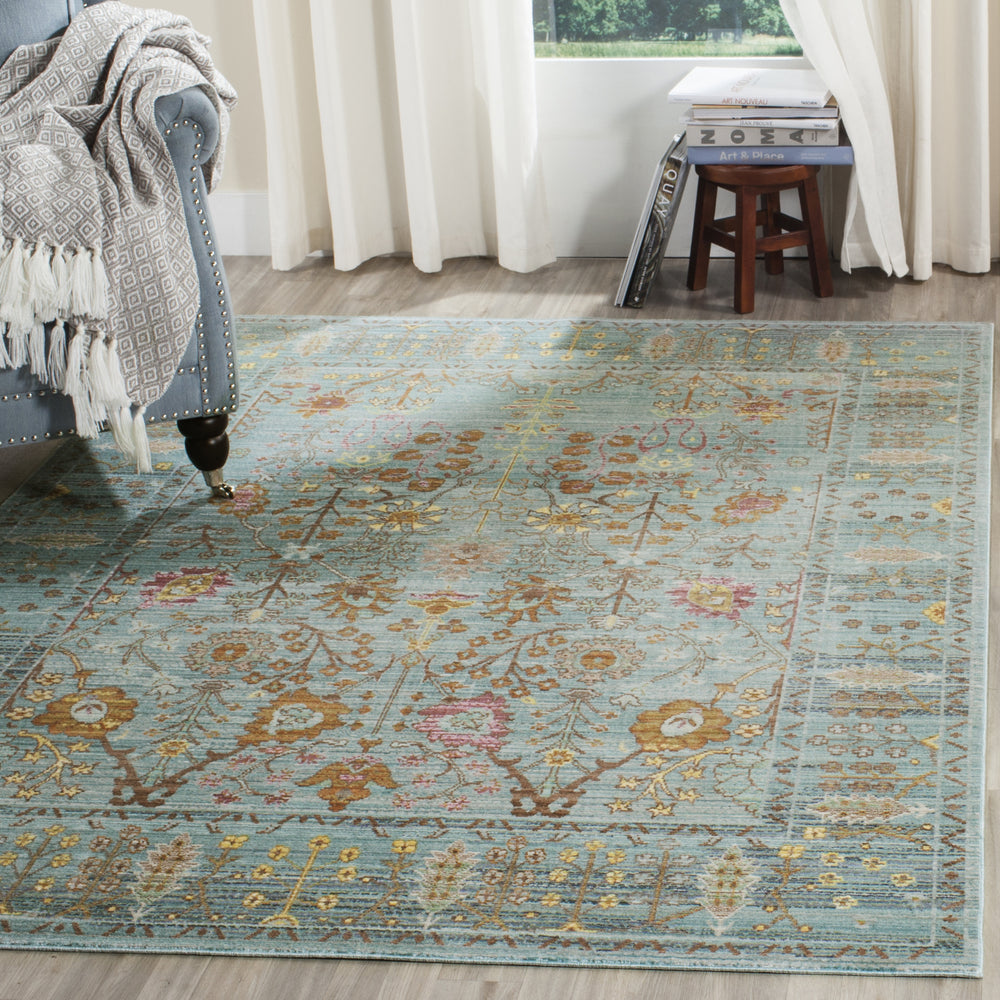 Safavieh Valencia VAL108S Steel Blue Area Rug  Feature