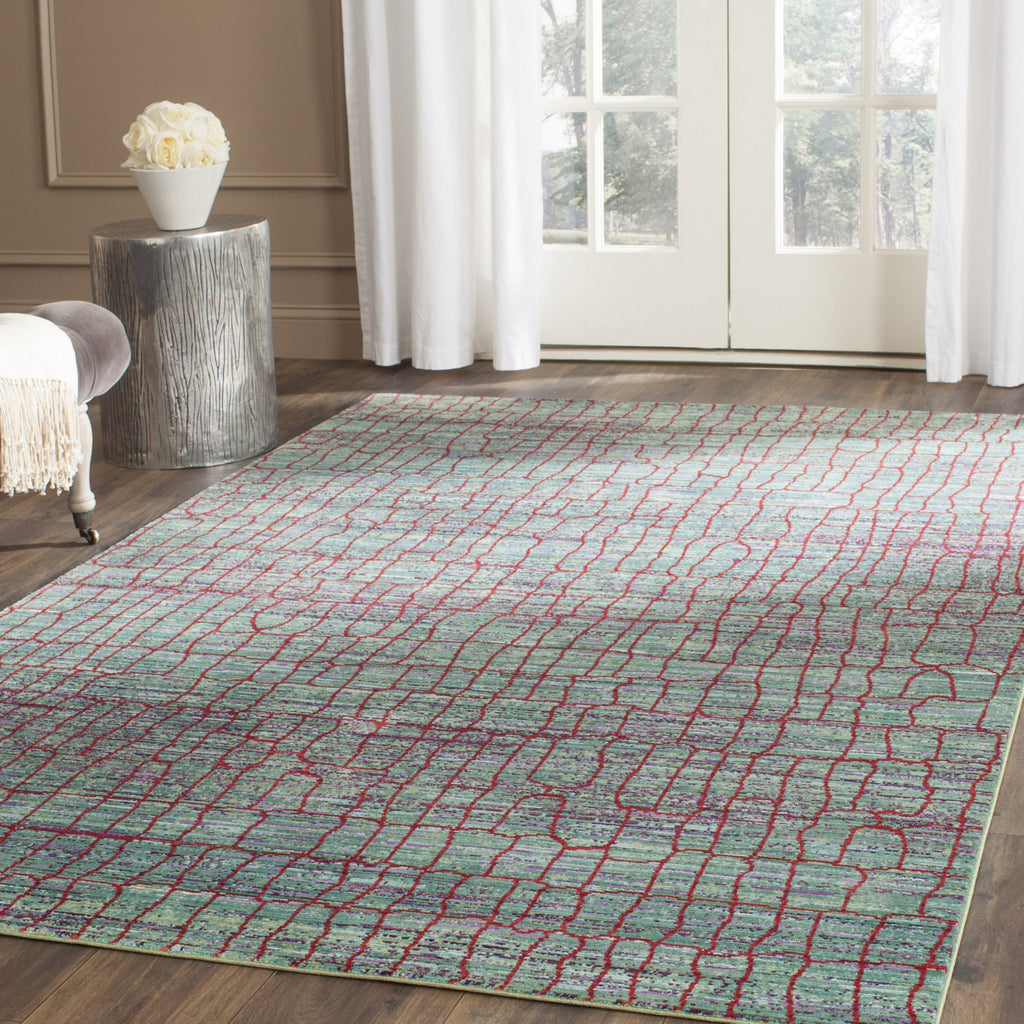 Safavieh Valencia VAL202B Green/Red Area Rug  Feature