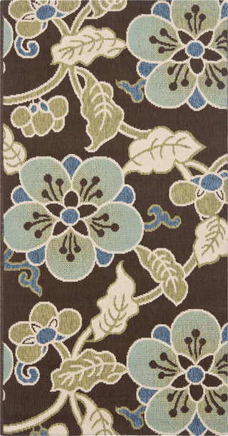 Safavieh Veranda VER001 Chocolate/Aqua Area Rug main image