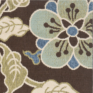 Safavieh Veranda VER001 Chocolate/Aqua Area Rug 