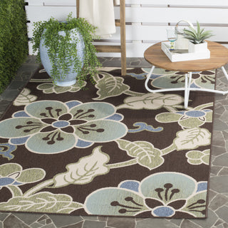 Safavieh Veranda VER001 Chocolate/Aqua Area Rug  Feature